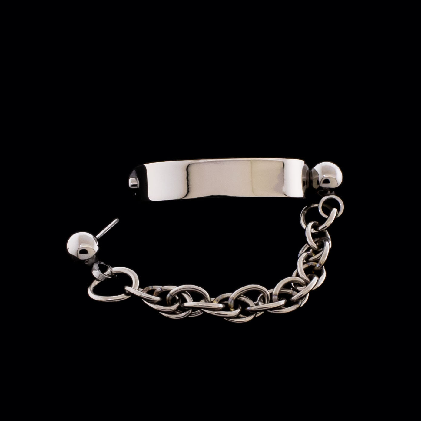 Threadless Nose Bridge Cuff with Rope Chain - Khrysos Jewelry