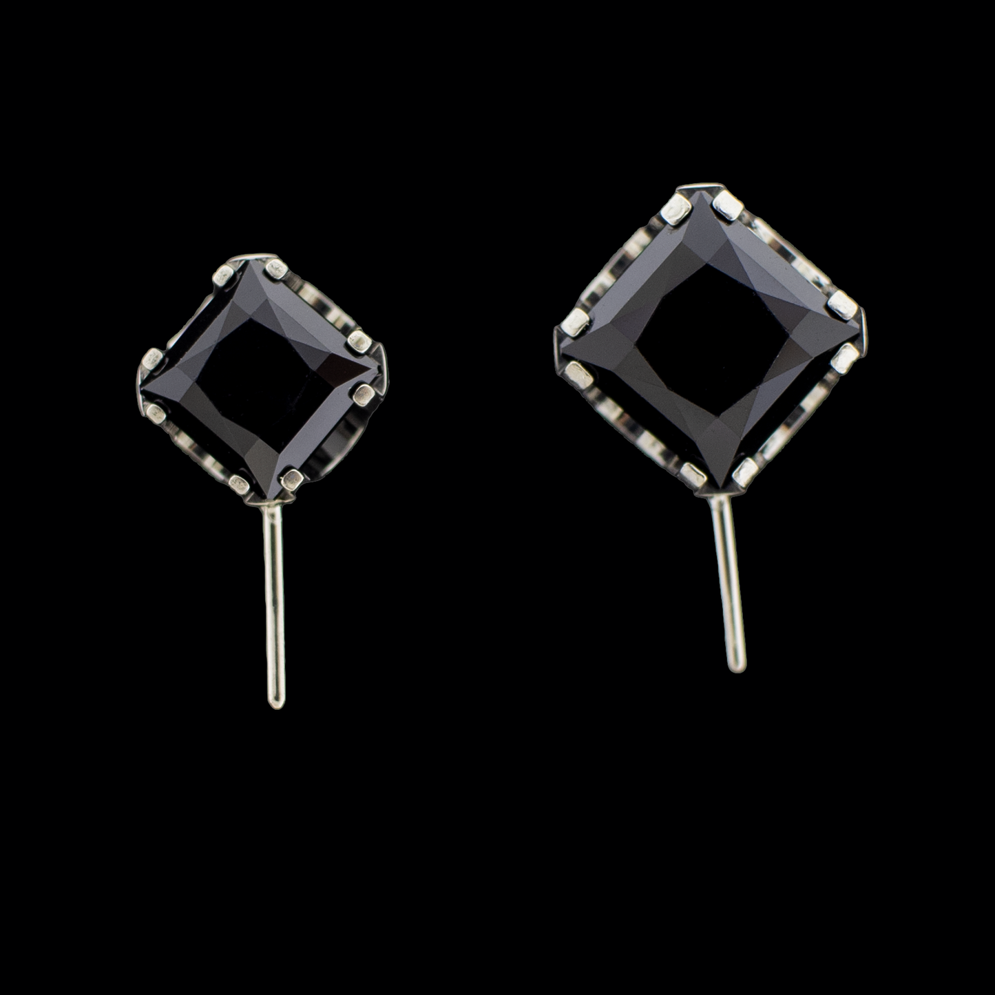 Axel- Square Front Facing Prong Set Low Profile End - Khrysos Jewelry