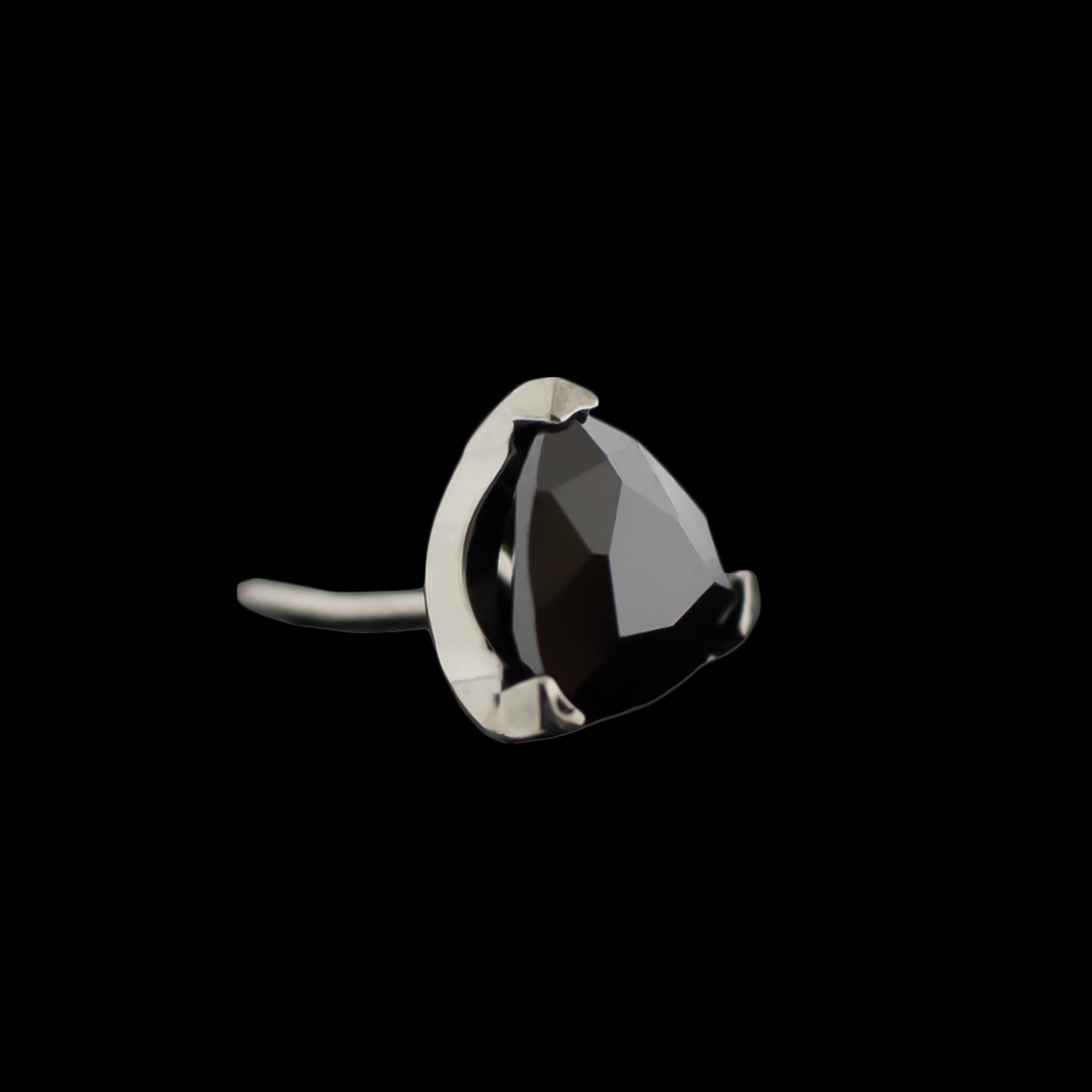 Cairo- Trillion Prong Set Low Profile End - Khrysos Jewelry