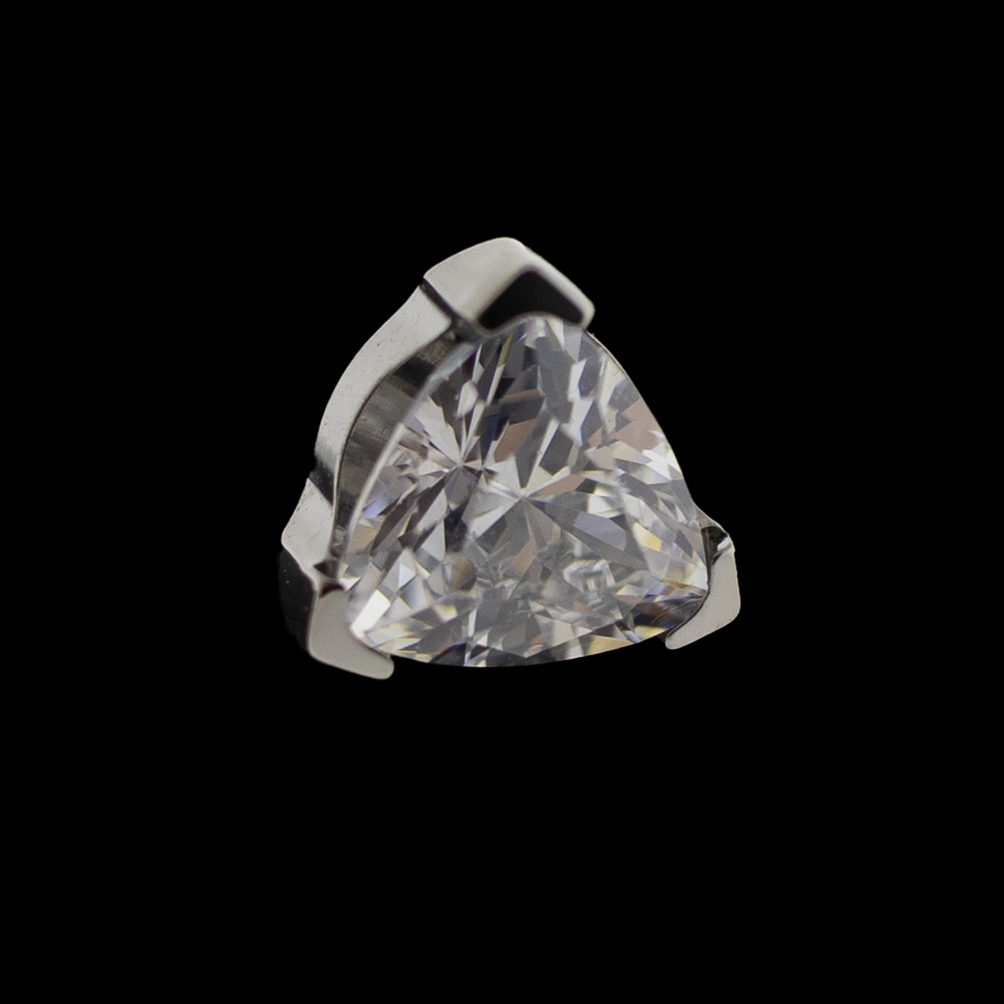 Cairo- Trillion Prong Set Low Profile End - Khrysos Jewelry