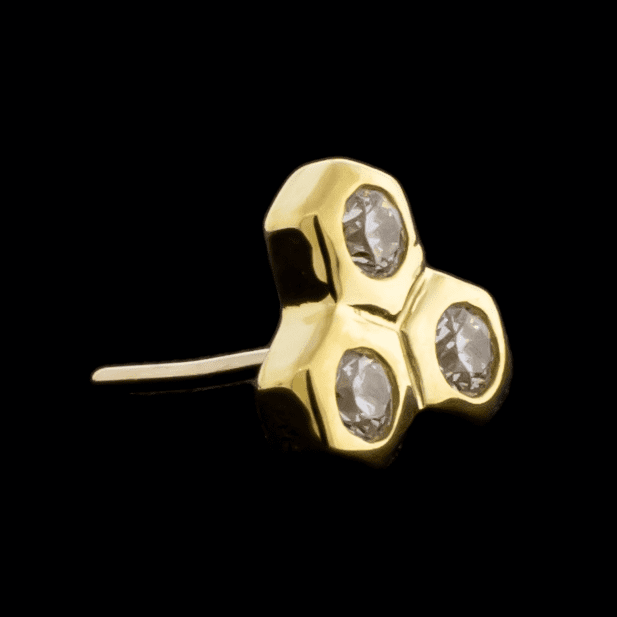Apis - 18KT Gold Threadless End - Khrysos Jewelry