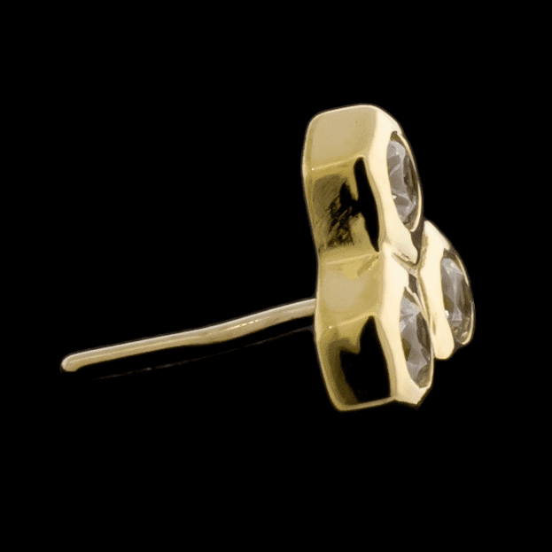 Apis - 18KT Gold Threadless End - Khrysos Jewelry