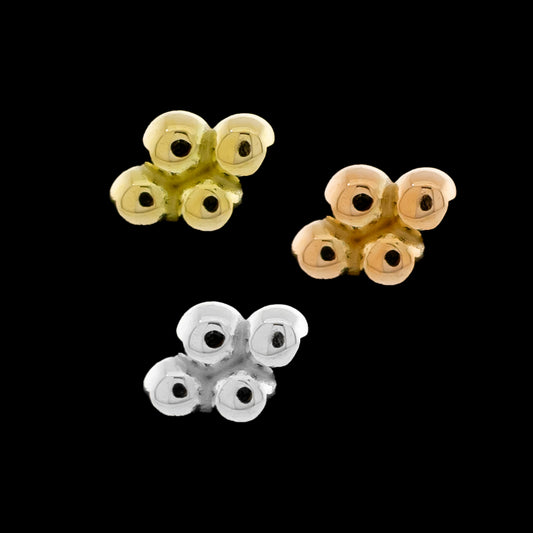 Evan - 18KT Gold Threadless End - Khrysos Jewelry