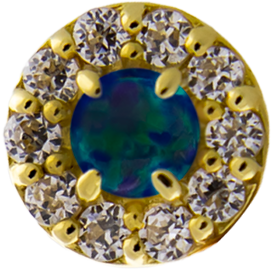 Harper - 18KT Gold Threadless End - Khrysos Jewelry