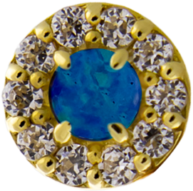 Harper - 18KT Gold Threadless End - Khrysos Jewelry