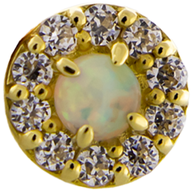 Harper - 18KT Gold Threadless End - Khrysos Jewelry