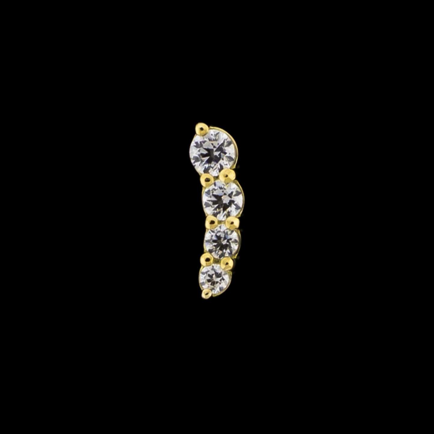 Bailey - 18KT Gold Threadless End - Khrysos Jewelry