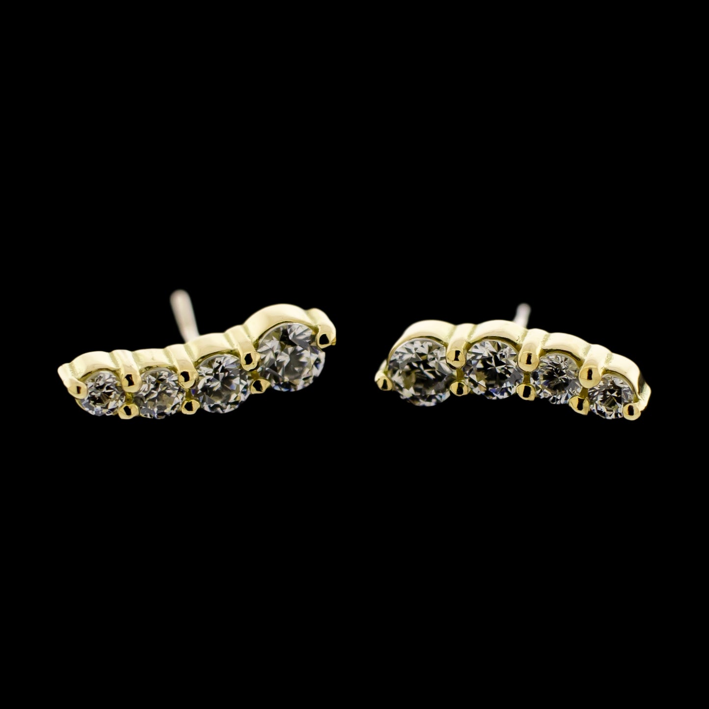 Bailey - 18KT Gold Threadless End - Khrysos Jewelry