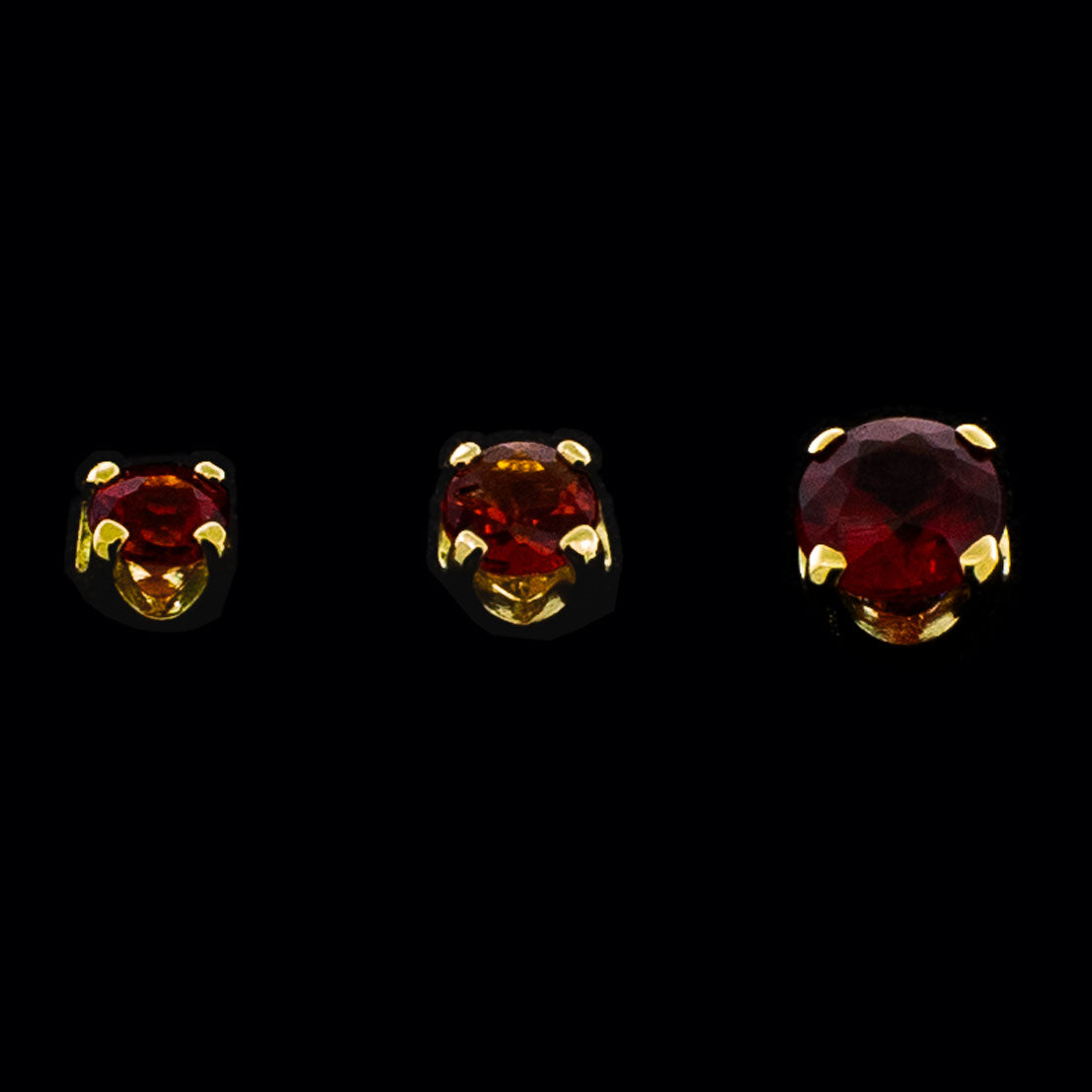 Zarela – 14kt Gold Flat Back Prong-Set Genuine Songea Sapphire - Khrysos Jewelry