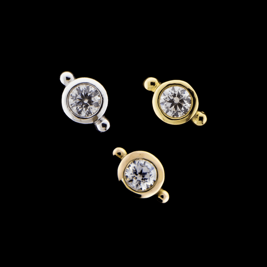 Felix - 18KT Gold Threadless End - Khrysos Jewelry