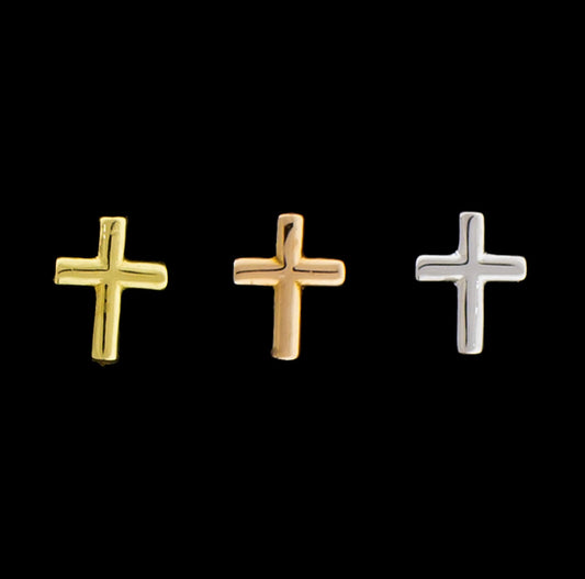 Faith - 18KT Gold Threadless End - Khrysos Jewelry