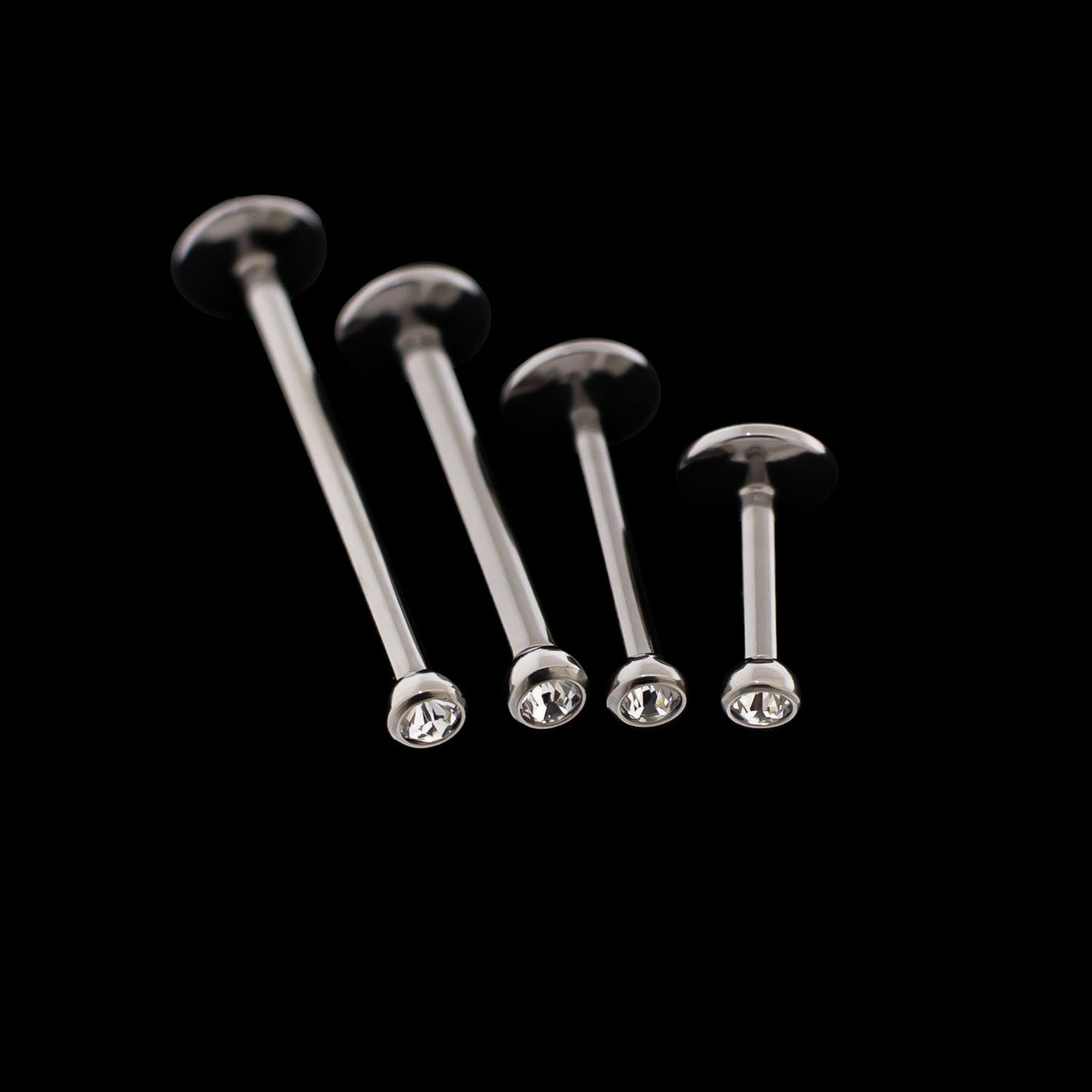 18G Titanium Labret w/ Premium Crystal (Internal) - Khrysos Jewelry