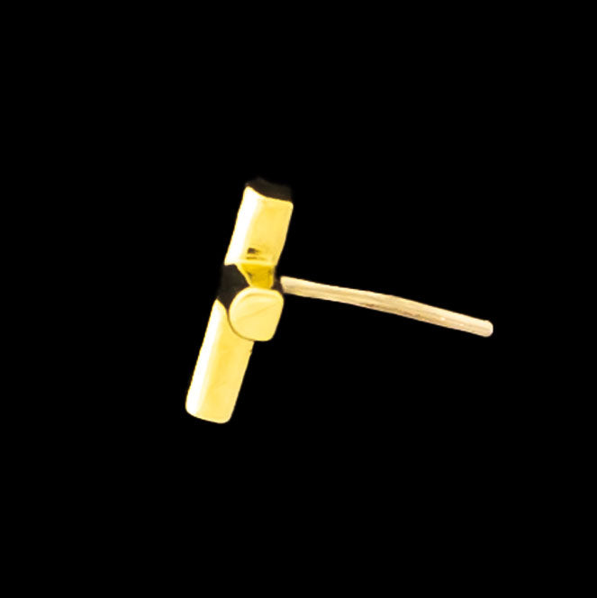 Faith - 18KT Gold Threadless End - Khrysos Jewelry