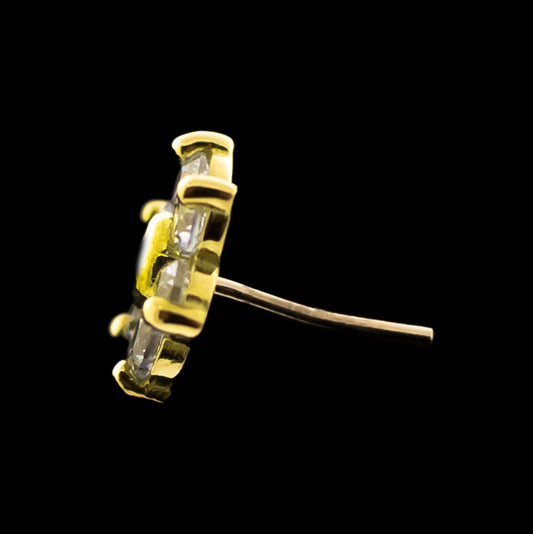 Solei - 18KT Gold Threadless End - Khrysos Jewelry