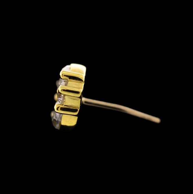 Zephyr - 18KT Gold Threadless End - Khrysos Jewelry