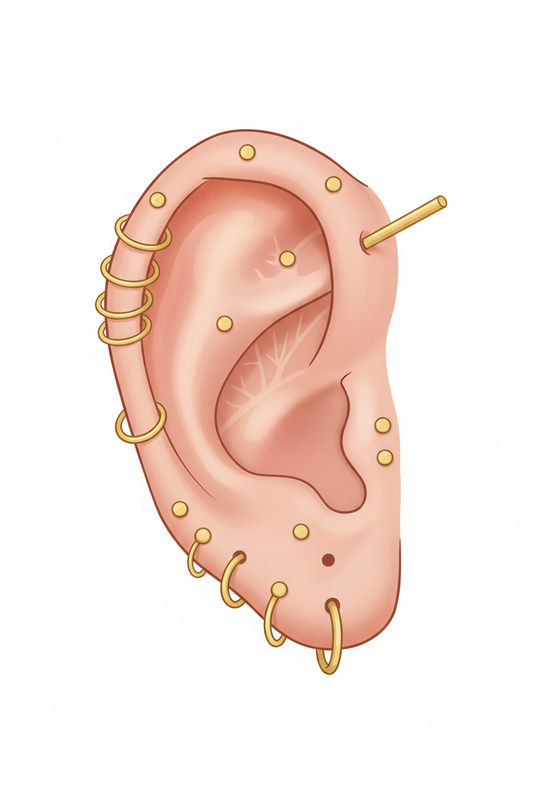 Ear Piercing Chart 2026: Every Type, Name and Placement