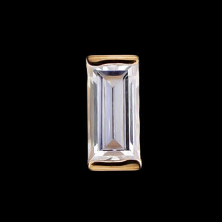 Radiance - 14K Gold Baguette-Cut CZ Threadless End