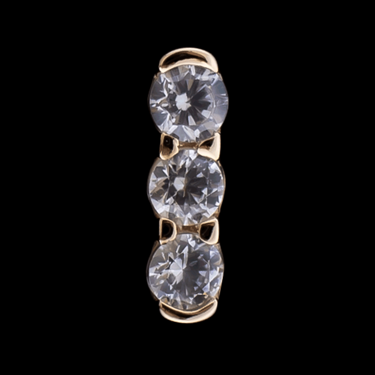 Avery - 14KT Gold Threadless End - Khrysos Jewelry
