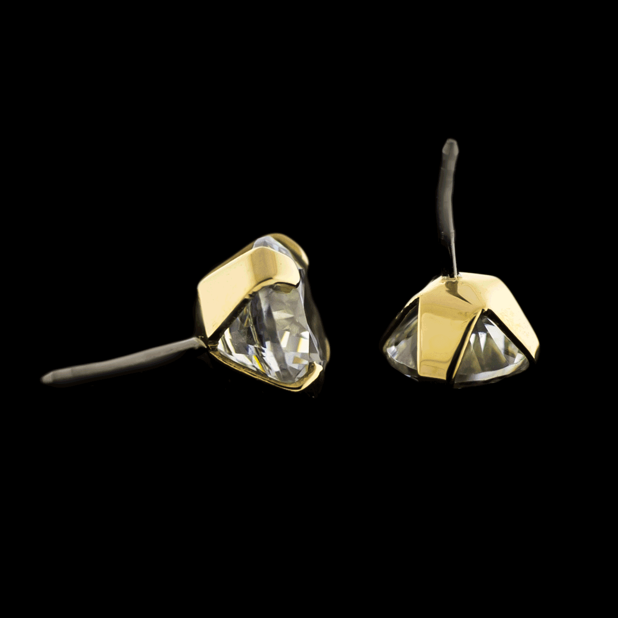Valeri - 14KT Gold Threadless End - Khrysos Jewelry