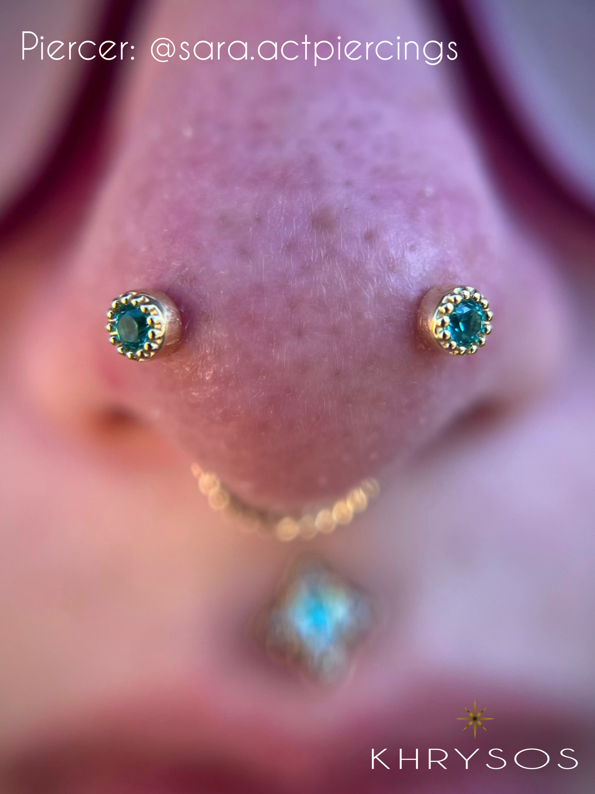 Alina - 18kt Gold Threadless End - Khrysos Jewelry