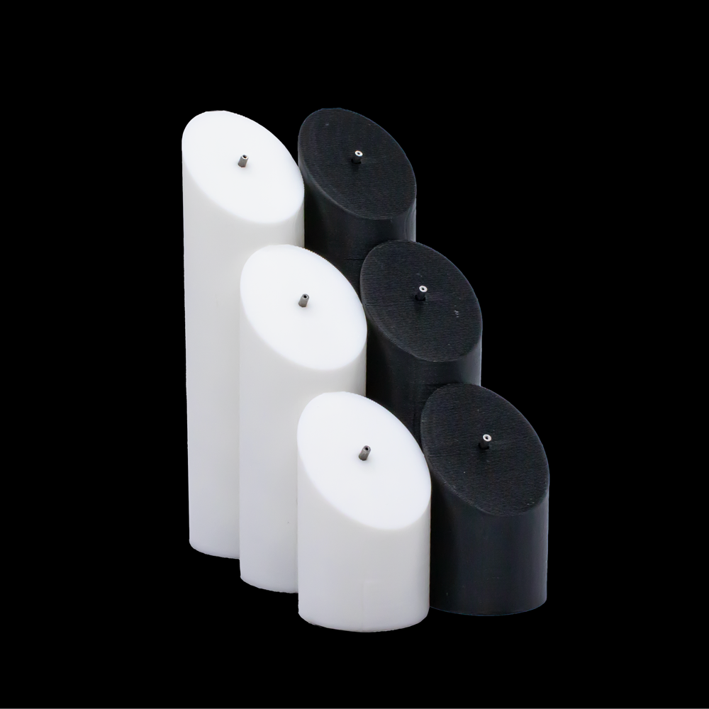 3 Piece Cylinder Tower Display Set- Threadless Ends - Khrysos Jewelry