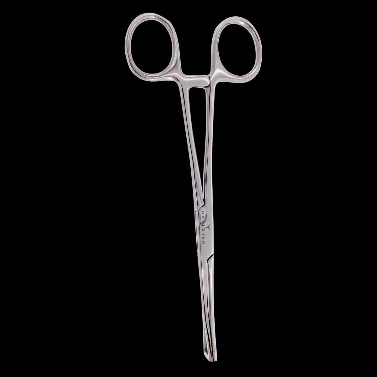 Obsidian Needle Non-Slotted Pennington Forceps With Ratchet - Khrysos Jewelry