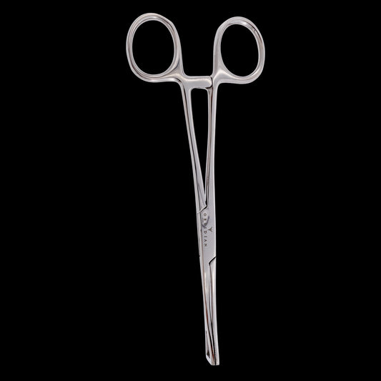 Obsidian Needle Non-Slotted Pennington Forceps With Ratchet - Khrysos Jewelry