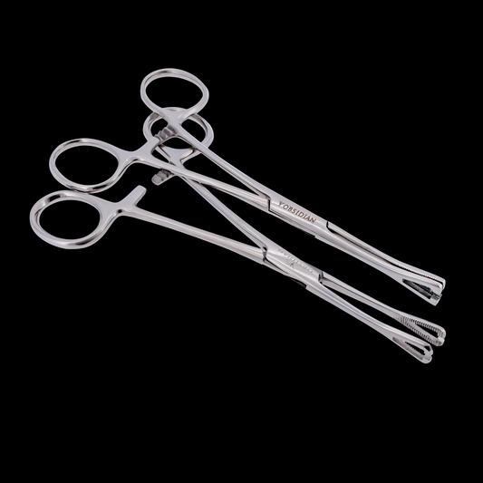 Slotted Pennington Forceps With Ratchet - Khrysos Jewelry