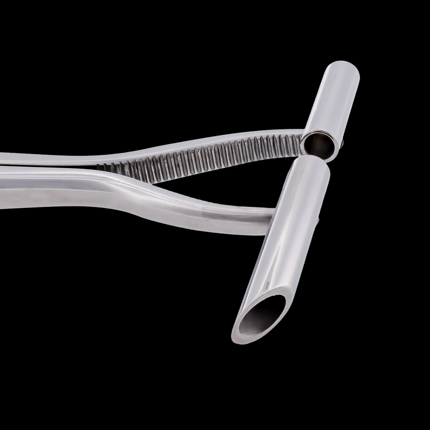 Obsidian Straight Line Forceps for Septum - Khrysos Jewelry