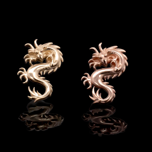 Draco - 14kt Gold Threadless End - Khrysos Jewelry