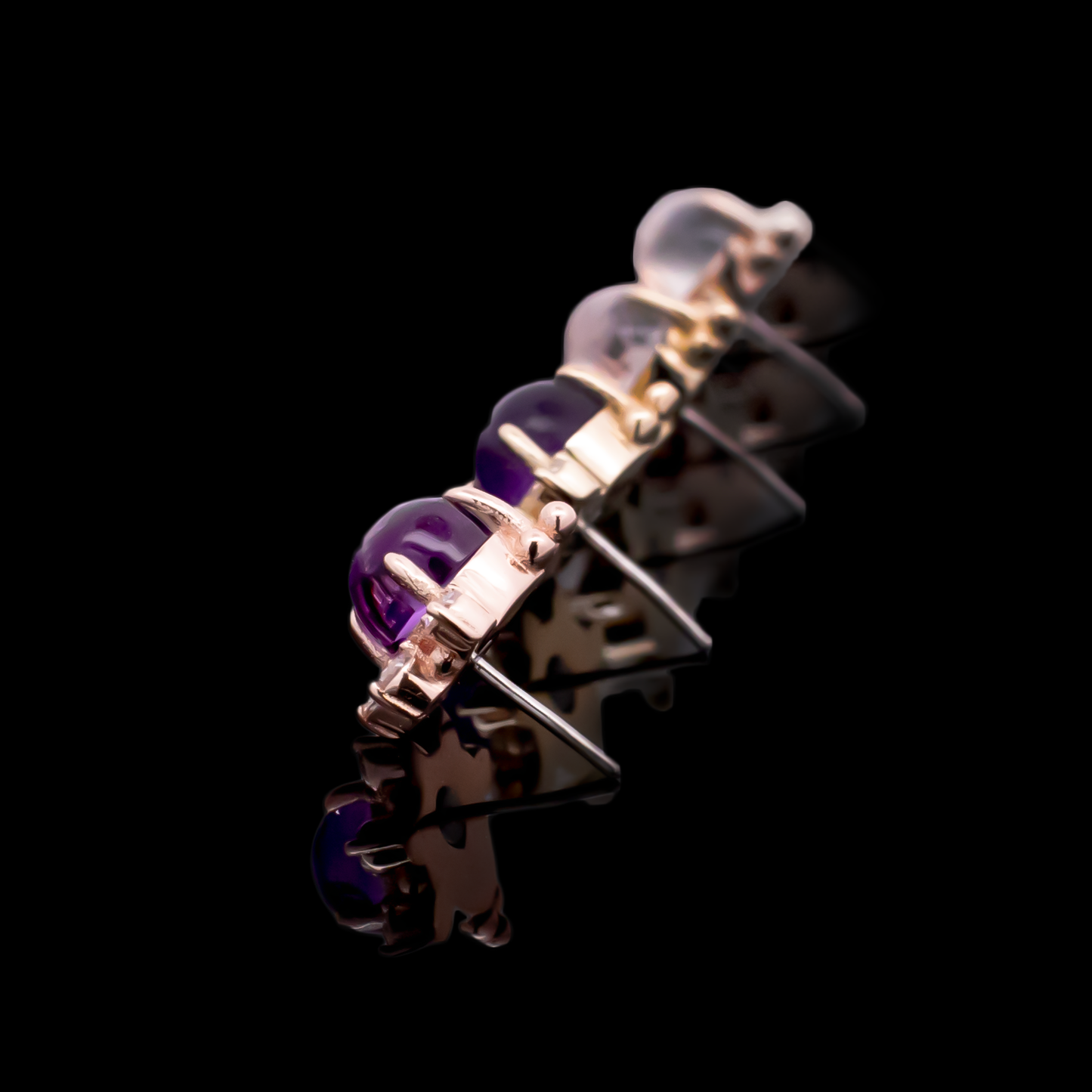 Lunara - 14kt Gold Threadless End - Khrysos Jewelry