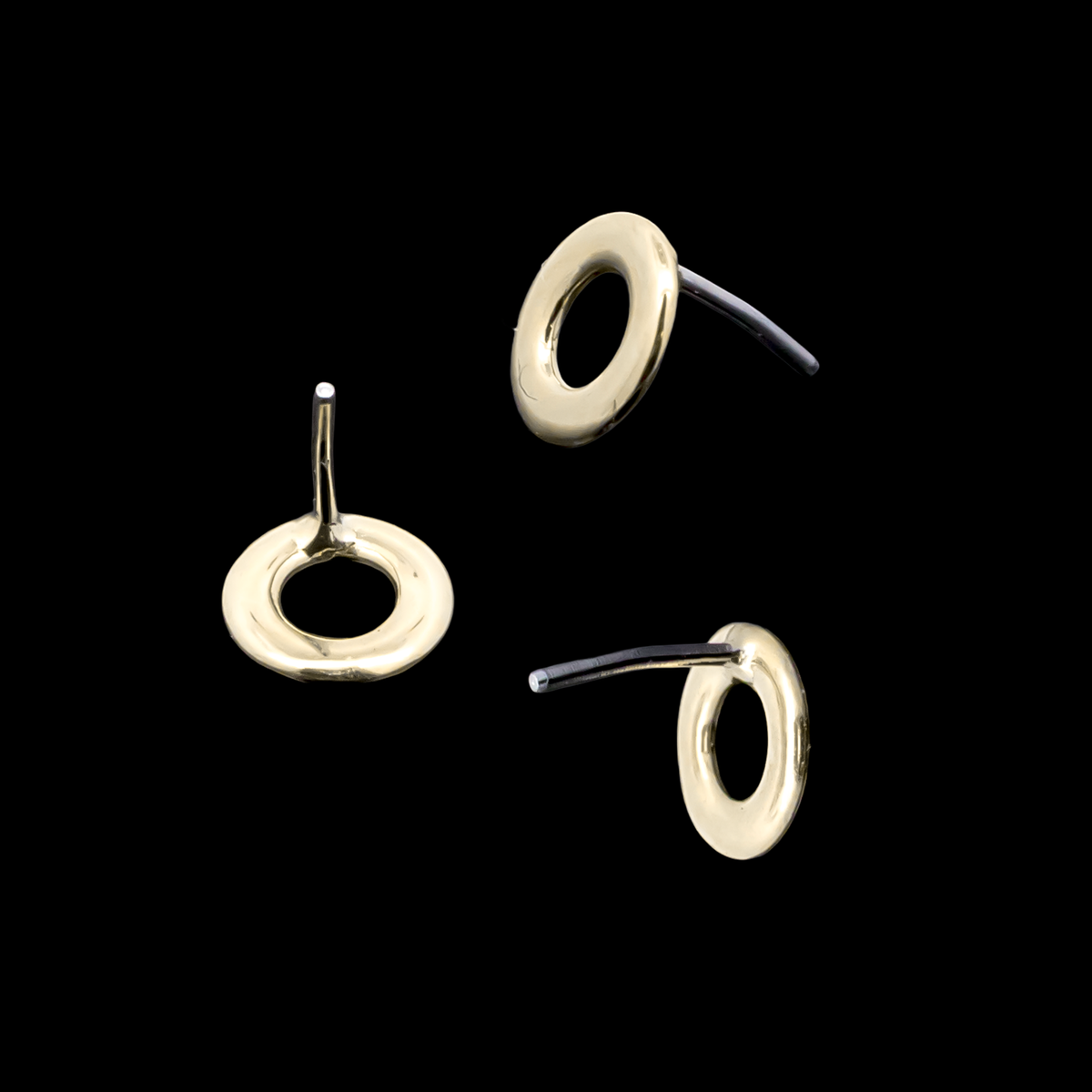 Oria – 14KT Gold Open Circle Threadless End