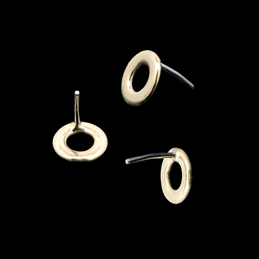 Oria – 14KT Gold Open Circle Threadless End