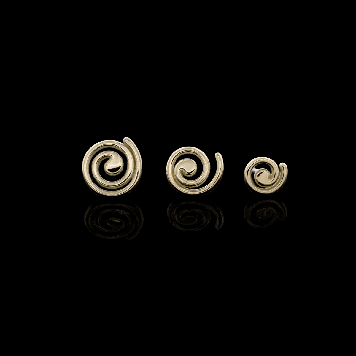 Cyralis – 14KT Gold Spiral Threadless End