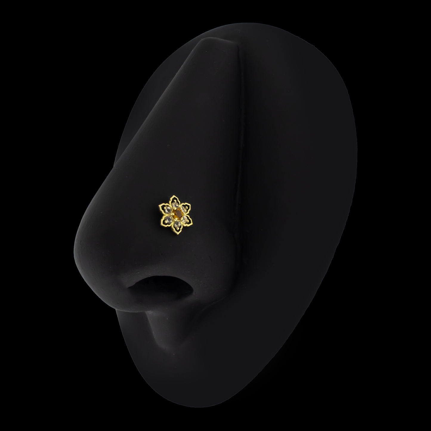 Lily - 18kt Gold Threadless End - Khrysos Jewelry