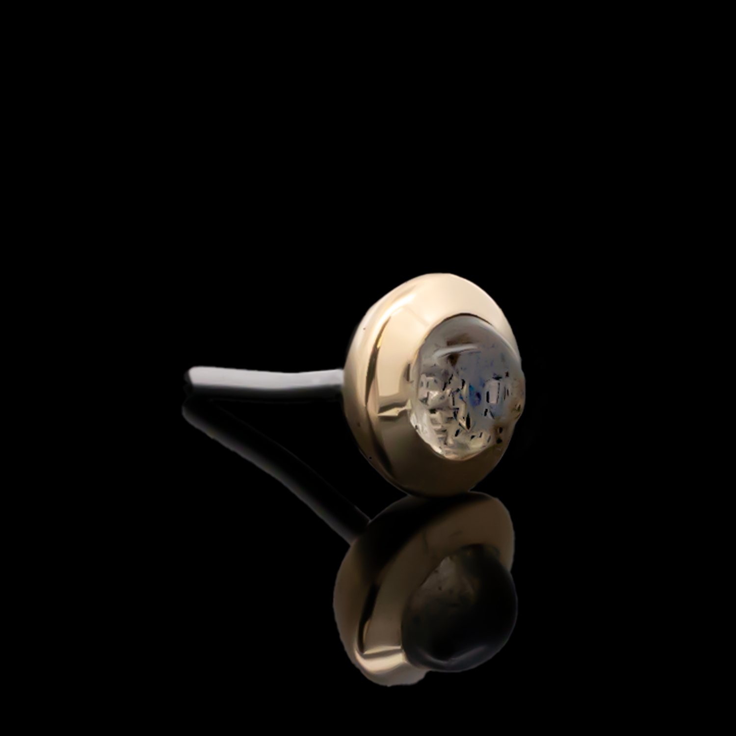 Indie - 18kt Gold Threadless End - Khrysos Jewelry