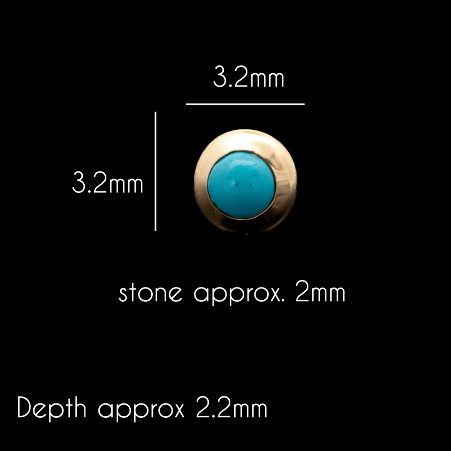 Indie - 18kt Gold Threadless End - Khrysos Jewelry