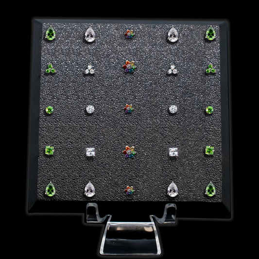 St. Patrick's Day Themed Square Display w/ 14G Ends - Khrysos Jewelry