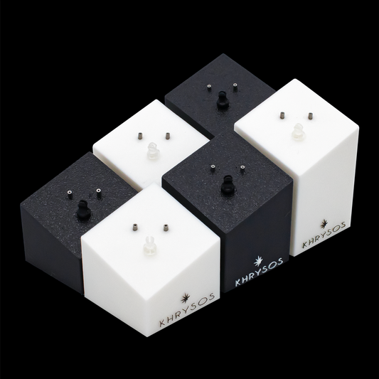 Khrysos Block 2 Post/ 1 Clip Body Jewelry Display - Khrysos Jewelry