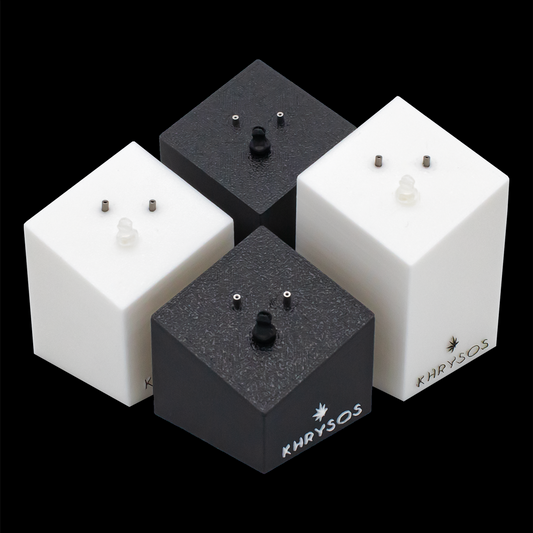 Khrysos Block 2 Post/ 1 Clip Body Jewelry Display - Khrysos Jewelry