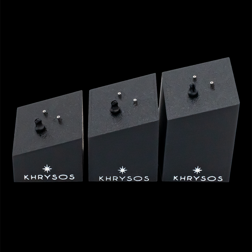 Khrysos Block 2 Post/ 1 Clip Body Jewelry Display - Khrysos Jewelry