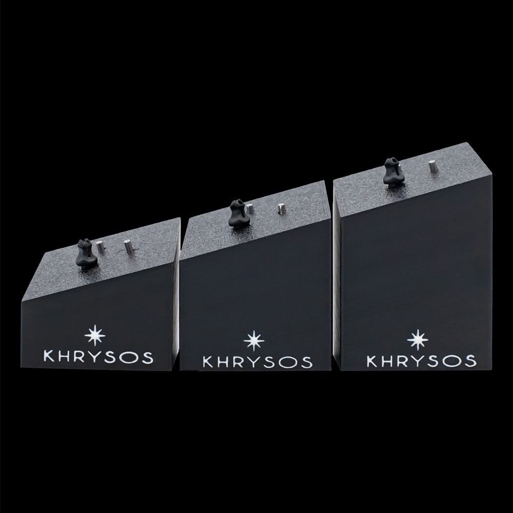 Khrysos Block 2 Post/ 1 Clip Body Jewelry Display - Khrysos Jewelry