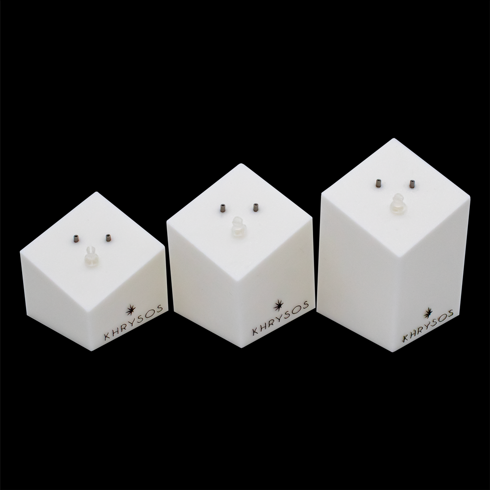 Khrysos Block 2 Post/ 1 Clip Body Jewelry Display - Khrysos Jewelry