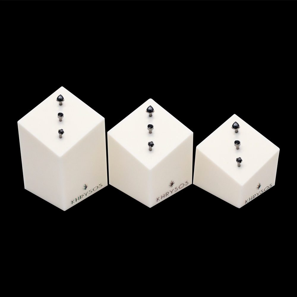 Khrysos Block 3 Post Threadless Body Jewelry Display