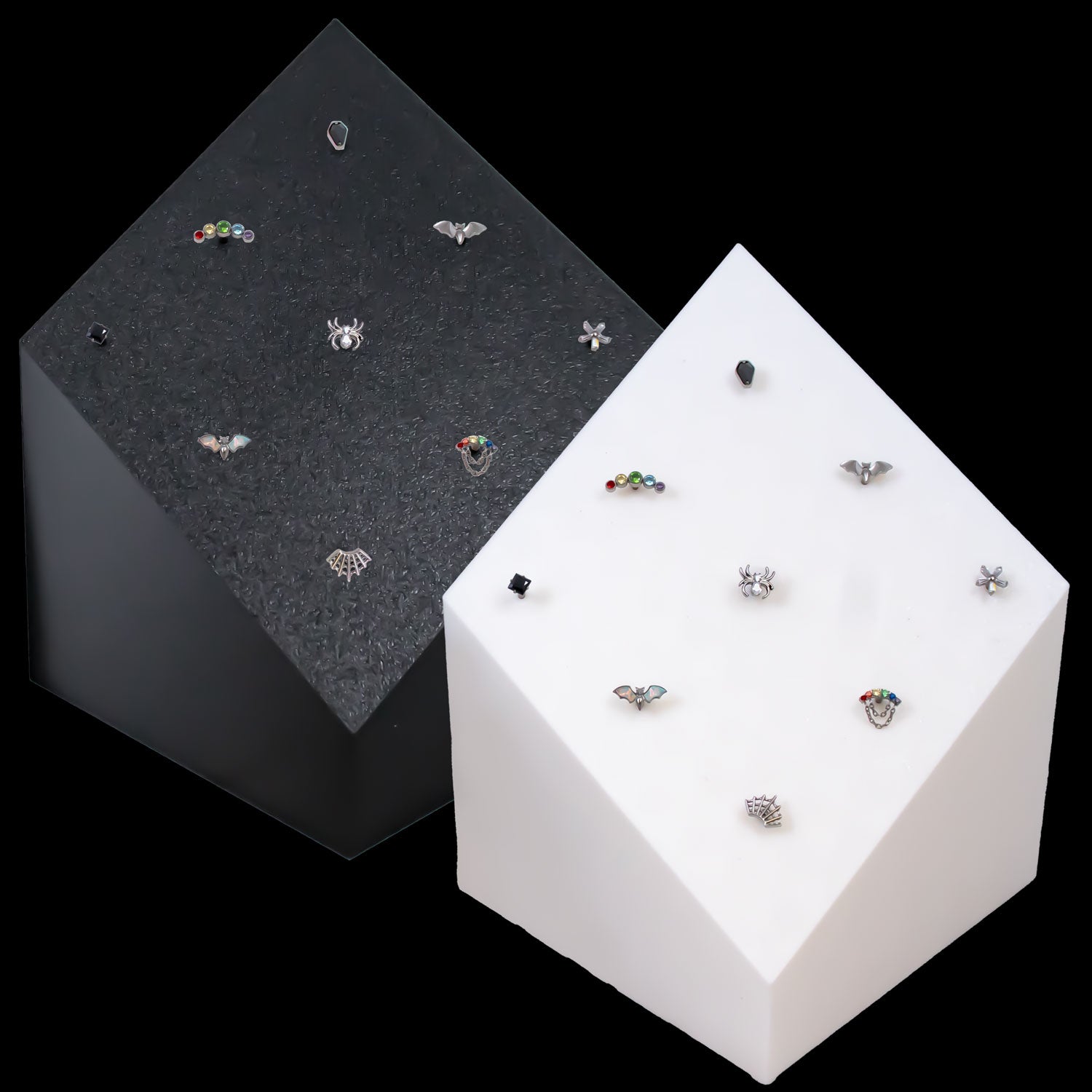 9-Post Threadless Display w/ Jewelry – Khrysos Jewelry