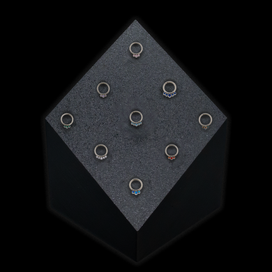 9 Clip Tower Display w/ Hinged Rings - Khrysos Jewelry