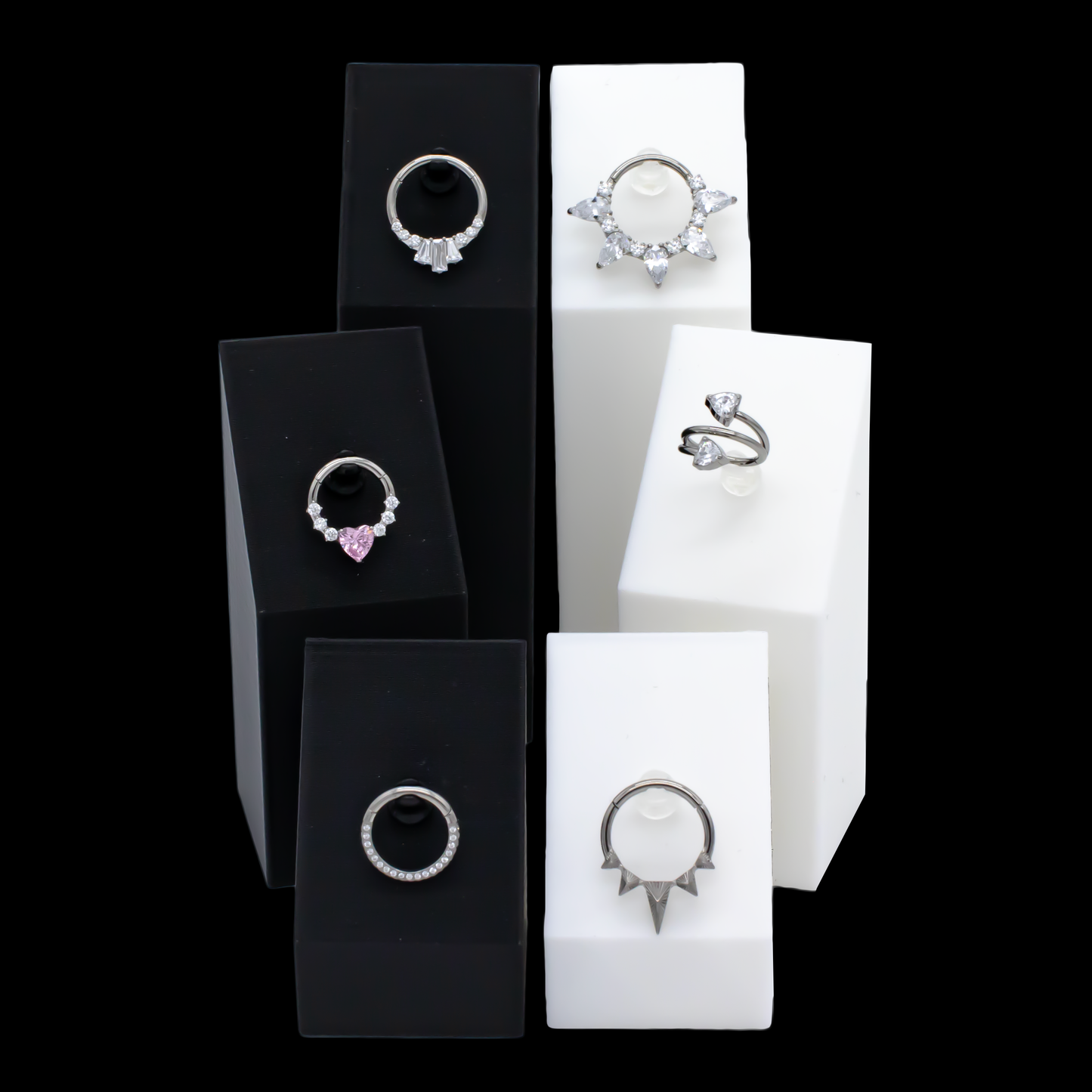 Tower Display Stand Set with Clips- 3pcs - Khrysos Jewelry