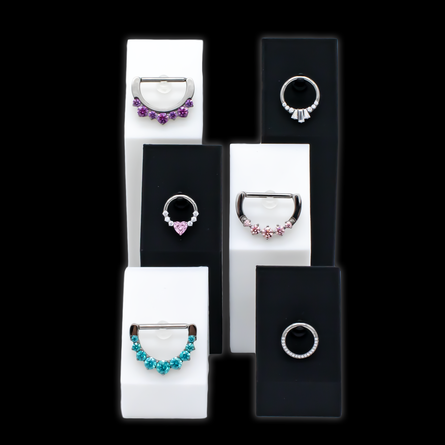 Tower Display Stand Set with Clips- 3pcs - Khrysos Jewelry