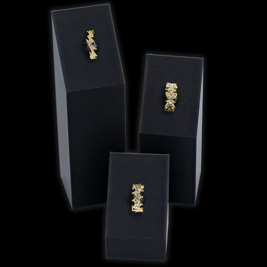 3 Piece Tower Display Set w/ 18kt Gold Conch Rings - Khrysos Jewelry