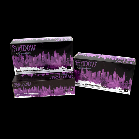 Shadow Black Heavy-Duty Powder-Free Nitrile Exam Gloves